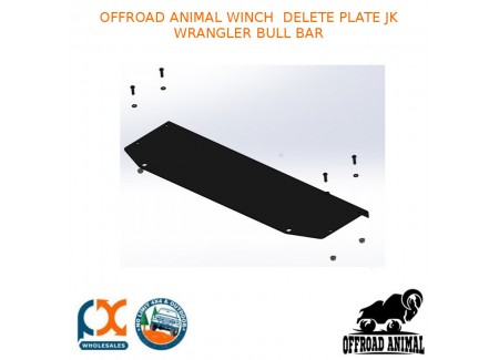 Offroad Animal Winch  Delete Plate Jk Wrangler Bull Bar